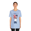 The Joy of Being Patriotic Lady Celebrating the Land of the Free 4th of July Short Sleeve T-Shirt
