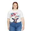 Mother Moo Patriotic USA Cow 4th of July Short Sleeve T-Shirt