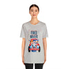 Land of the Free Home of the Brave Bears and Trucks 4th of July Short Sleeve T-Shirt