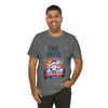 Land of the Free Home of the Brave Bears and Trucks 4th of July Short Sleeve T-Shirt