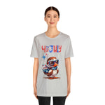 Cool Patriotic Little Bird on the 4th of July Short Sleeve T-Shirt