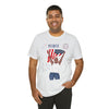The Joy of Being Patriotic Lady Celebrating the Land of the Free 4th of July Short Sleeve T-Shirt