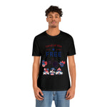 Land of the Free Gnomes Celebrating the 4th of July Short Sleeve T-Shirt