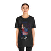 Let's Be Patriotic Flags and Fireworks Lady 4th of July Short Sleeve T-Shirt