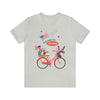 Celebrate Freedom Bike Ride Patriotic 4th of July Short Sleeve T-Shirt