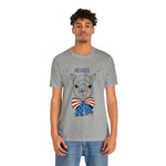 Patriotic Llama Love on the 4th of July Short Sleeve T-Shirt