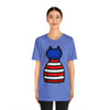 Patriotic Red, White and Blue Lady Casual Dress 4th of July Short Sleeve T-Shirt