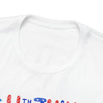 Patriotic Gnome Showing Love on the 4th of July Short Sleeve T-Shirt