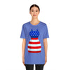 Patriotic Red, White and Blue Formal Dress 4th of July Short Sleeve T-Shirt