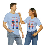 Patriotic and Brave Boys Celebrating 4th of July Short Sleeve T-Shirt