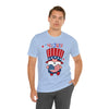 Patriotic Gnome Showing Love on the 4th of July Short Sleeve T-Shirt