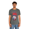 Patriotic Gnome Showing Love on the 4th of July Short Sleeve T-Shirt