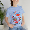 Celebrate Freedom Bike Ride Patriotic 4th of July Short Sleeve T-Shirt