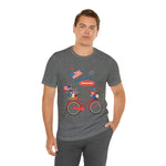 Celebrate Freedom Bike Ride Patriotic 4th of July Short Sleeve T-Shirt