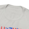 Home of the Brave Patriotic Gnome 4th of July Short Sleeve T-Shirt