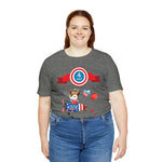 Oh My Stars! Chipmunk and Fireworks 4th of July Short Sleeve T-Shirt