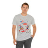 Celebrate Freedom Bike Ride Patriotic 4th of July Short Sleeve T-Shirt