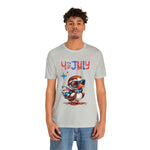 Cool Patriotic Little Bird on the 4th of July Short Sleeve T-Shirt