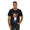 The Joy of Being Patriotic Lady Celebrating the Land of the Free 4th of July Short Sleeve T-Shirt