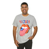 Patriotic Lips Being Funny on the 4th of July Short Sleeve T-Shirt
