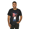 The Joy of Being Patriotic Lady Celebrating the Land of the Free 4th of July Short Sleeve T-Shirt