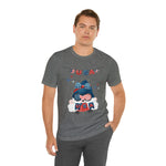 USA Patriotic Gnome Celebrating the 4th of July Short Sleeve T-Shirt