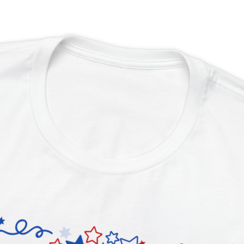 Celebrating 4th of July Patriotic Girls Short Sleeve T-Shirt