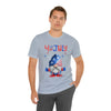 Thumbs Up Patriotic Gnome Celebrating the 4th of July Short Sleeve T-Shirt