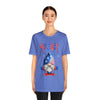 Thumbs Up Patriotic Gnome Celebrating the 4th of July Short Sleeve T-Shirt