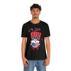 Patriotic Gnome Showing Love on the 4th of July Short Sleeve T-Shirt