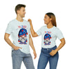 Home of the Brave Patriotic Gnome 4th of July Short Sleeve T-Shirt