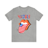 Patriotic Lips Being Funny on the 4th of July Short Sleeve T-Shirt