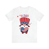 Patriotic Gnome Showing Love on the 4th of July Short Sleeve T-Shirt