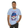 Home of the Brave Patriotic Gnome 4th of July Short Sleeve T-Shirt
