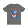 Brave and Patriotic Gnome on the 4th of July Short Sleeve T-Shirt