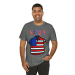 Patriotic Red, White and Blue Casual Shirt 4th of July Short Sleeve T-Shirt