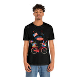 Celebrate Freedom Bike Ride Patriotic 4th of July Short Sleeve T-Shirt