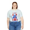Patriotic Gnome Celebrating the 4th of July Short Sleeve T-Shirt