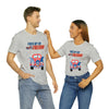 Fired Up for Freedom Gnomes and Trucks 4th of July Short Sleeve T-Shirt