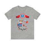 Oh My Stars! Chipmunk and Fireworks 4th of July Short Sleeve T-Shirt