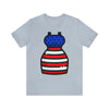 Patriotic Red, White and Blue Lady Casual Dress 4th of July Short Sleeve T-Shirt