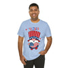 Patriotic Gnome Showing Love on the 4th of July Short Sleeve T-Shirt