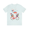 Celebrate Freedom Bike Ride Patriotic 4th of July Short Sleeve T-Shirt