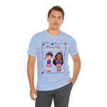 Celebrating 4th of July Patriotic Girls Short Sleeve T-Shirt