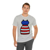 Patriotic Red, White and Blue Lady Casual Dress 4th of July Short Sleeve T-Shirt
