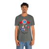 Oh My Stars! Chipmunk and Fireworks 4th of July Short Sleeve T-Shirt