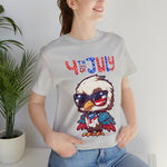 4th of July Little Cool Patriotic Eagle 4th of July Short Sleeve T-Shirt