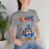 Home is Where the Heart Is Patriotic Eagle 4th of July Short Sleeve T-Shirt