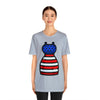 Patriotic Red, White and Blue Lady Casual Dress 4th of July Short Sleeve T-Shirt