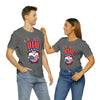 Patriotic Gnome Showing Love on the 4th of July Short Sleeve T-Shirt